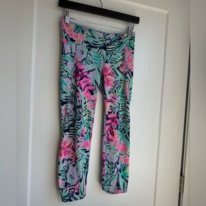 Lilly Pulitzer Workout Leggings Floral Print Capri Cut